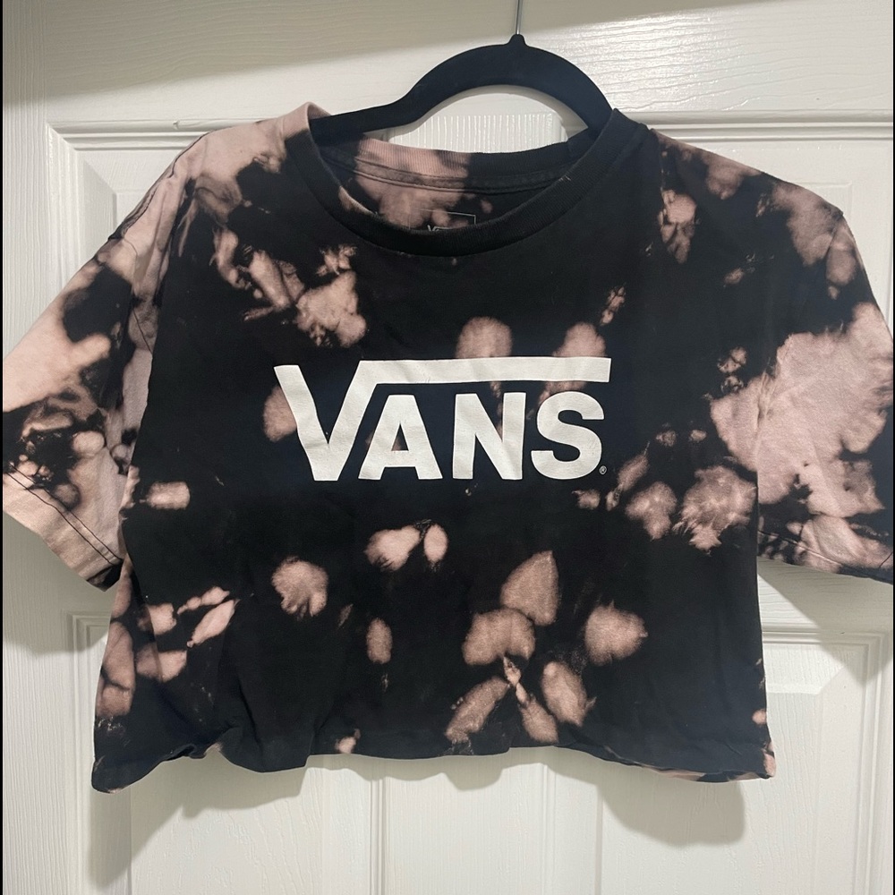 Vans tie die cropped skateboard shirt